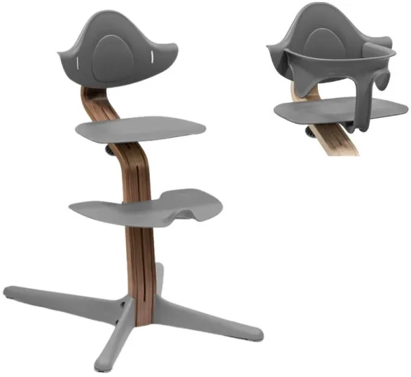 Ruokailutuoli tammi - walnut grey sis. vauvasetti