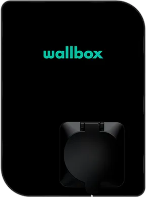 Wallbox Copper SB -latauslaatikko Wi-Fi 22 kW Type 1 ja 2, musta