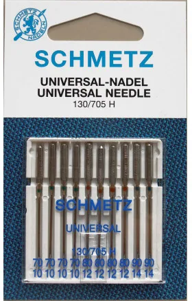 Schmetz Ompelukoneen neulat Universal 130/705H Koko 70-90 - 10 kpl