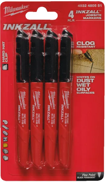 Milwaukee Permanent Marker Kärki 4-osainen